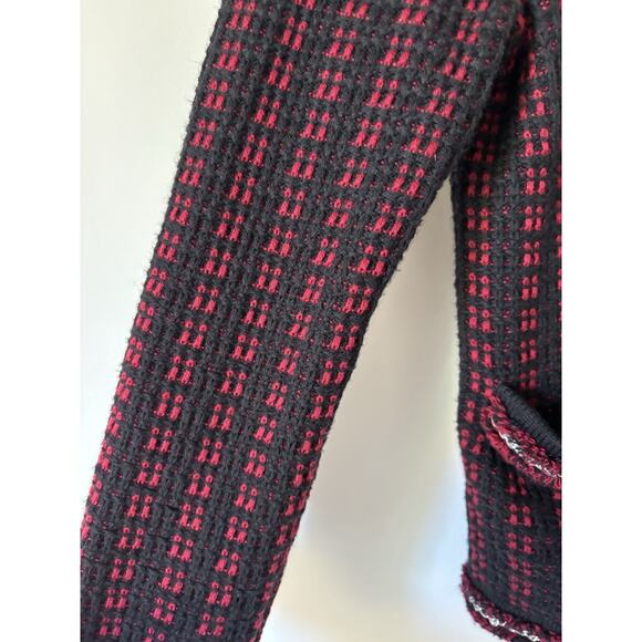 Alice & Olivia Blazer Georgia Jacket Embelished Tweed Small Elegant Knit - Picture 4 of 11